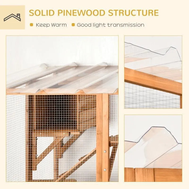 PawHut Catio Window Box Outdoor Enclosure - 118" x 37.5" x 74" - Gray | OmniaPaws