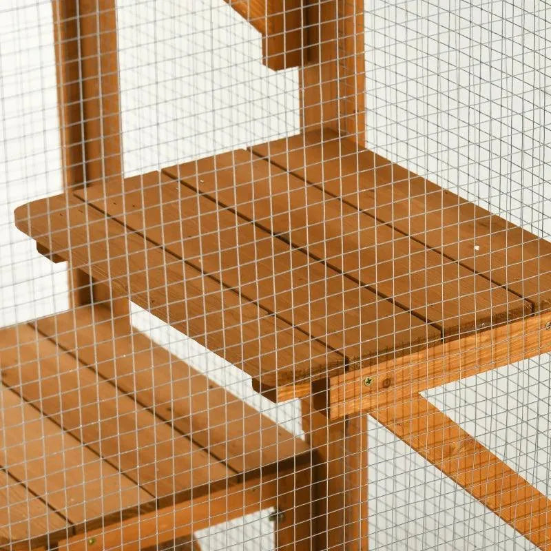 PawHut Catio Outdoor Enclosure - 70.75" x 31.5" x 44" - Orange | OmniaPaws