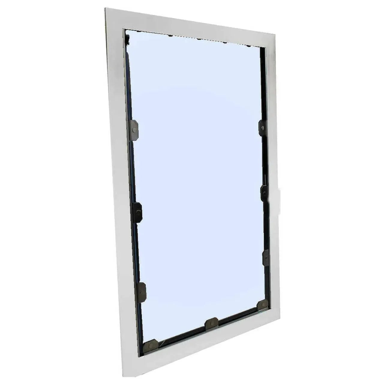 4-Sided Exterior Kennel Door - 0 - 215 / White | OmniaPaws