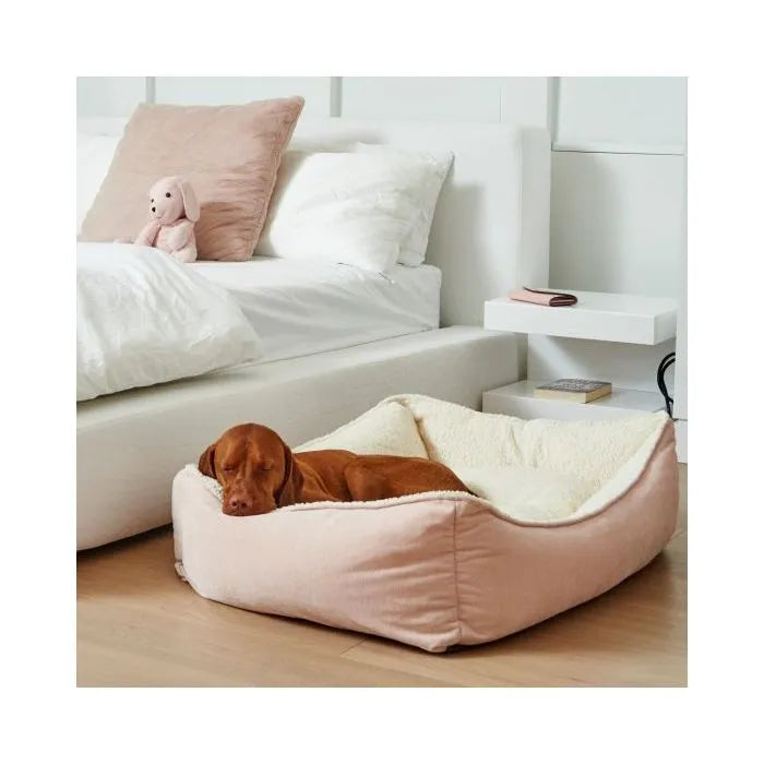 Bowsers Scoop Dog Bed - Allumina / Performance Linen / Small | OmniaPaws