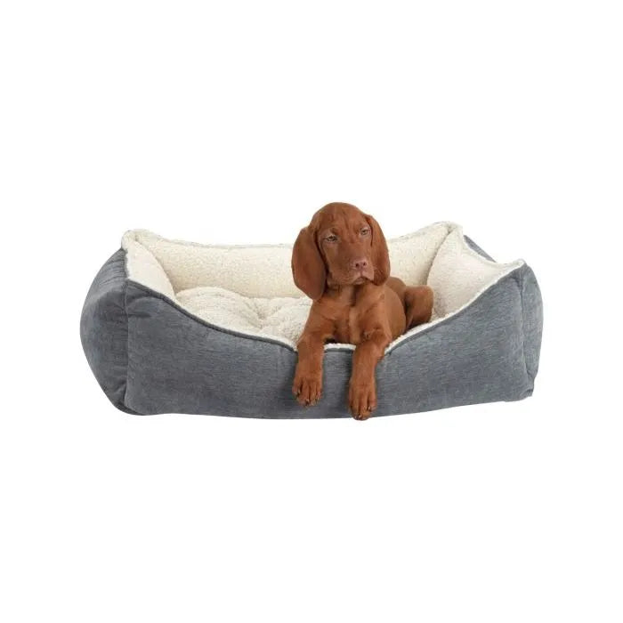 Bowsers Scoop Dog Bed - Allumina / Performance Linen / Small | OmniaPaws