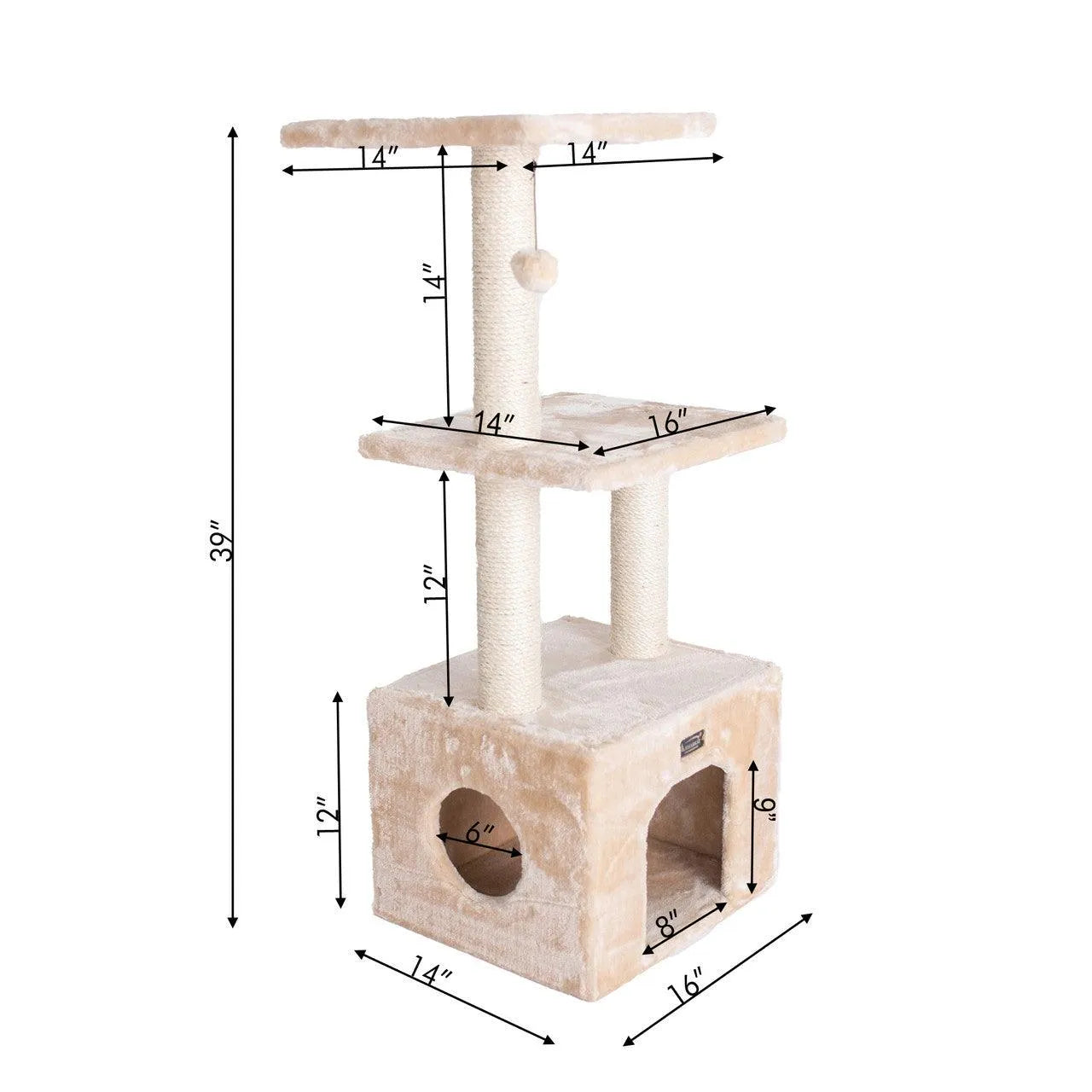 Armarkat Classic Cat Tree A3902 - Default Title | OmniaPaws
