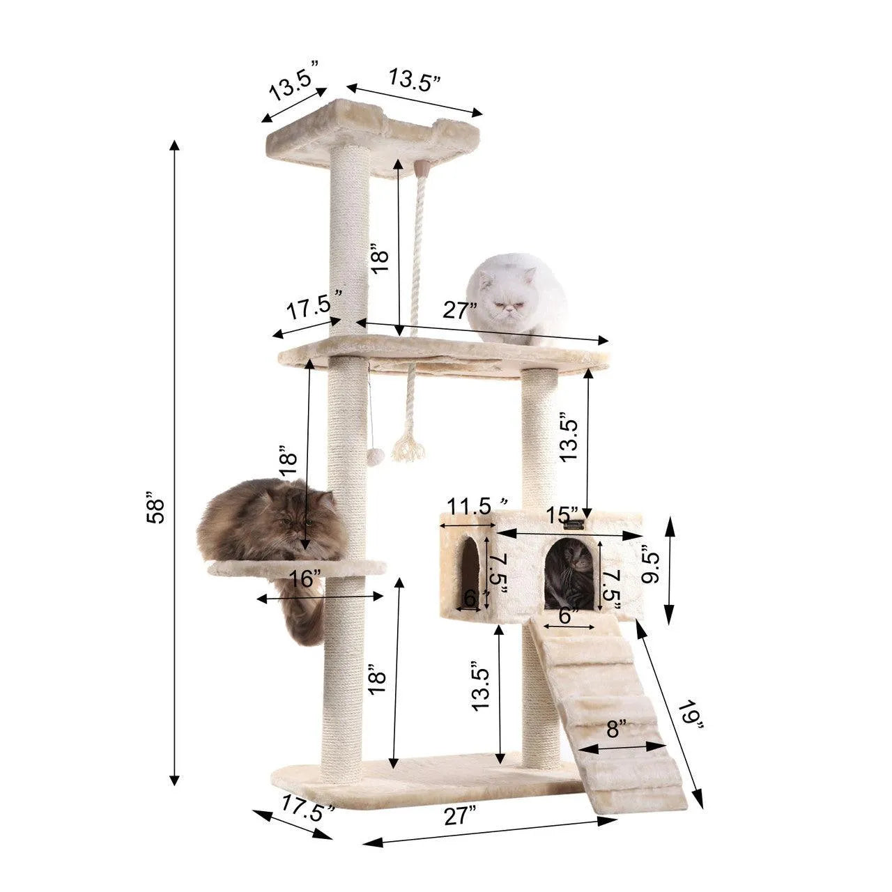 Armarkat Classic Cat Tree A5801 - Default Title | OmniaPaws