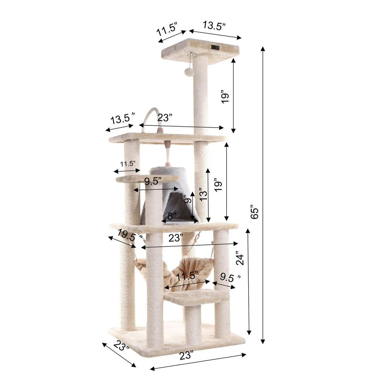 Armarkat Classic Cat Tree A6501 - Default Title | OmniaPaws