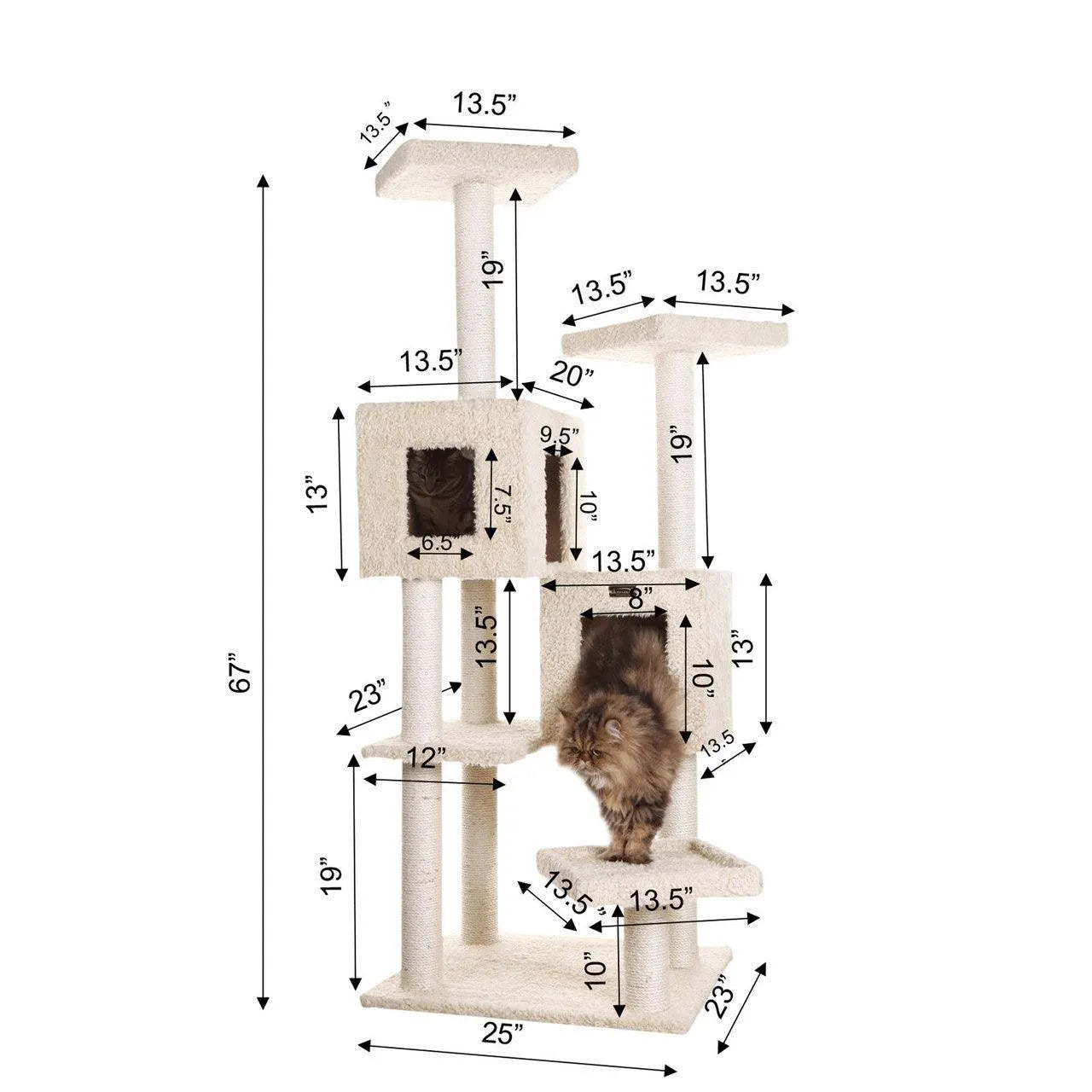 Armarkat Classic Cat Tree A6702 - Default Title | OmniaPaws