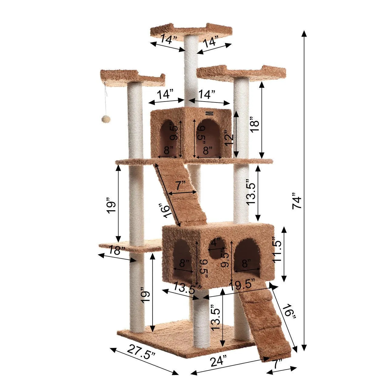 Armarkat Classic Cat Tree A7407 - Default Title | OmniaPaws