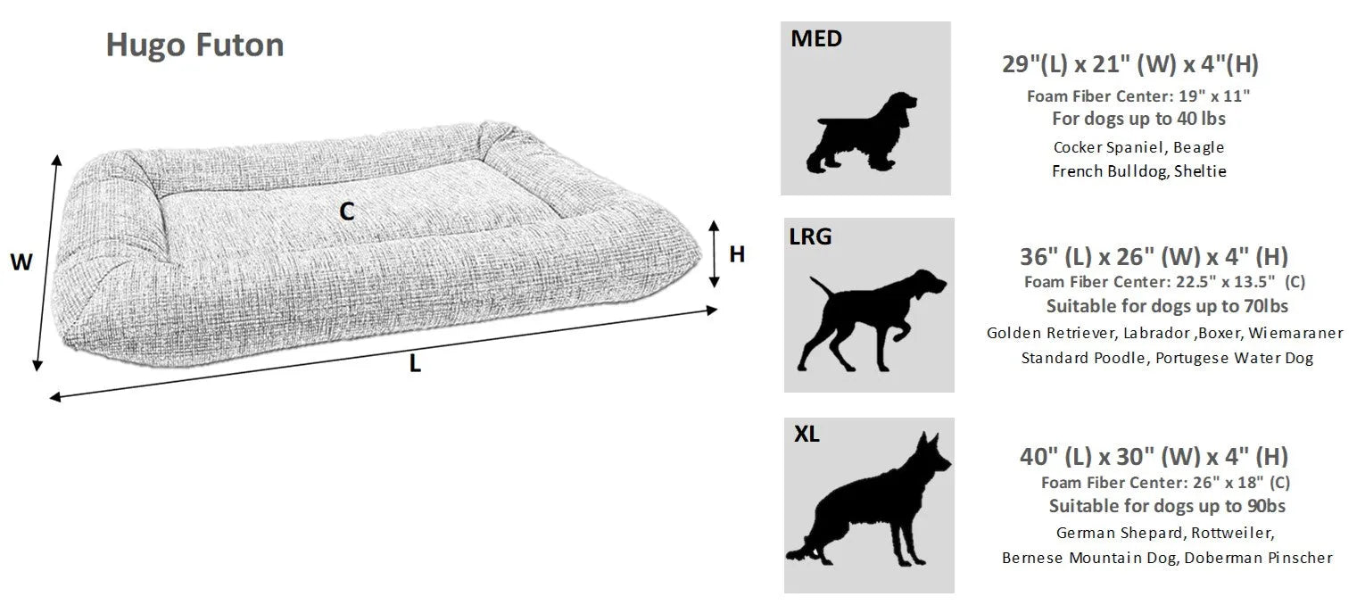 Bowsers Hugo Futon Dog Bed | OmniaPaws