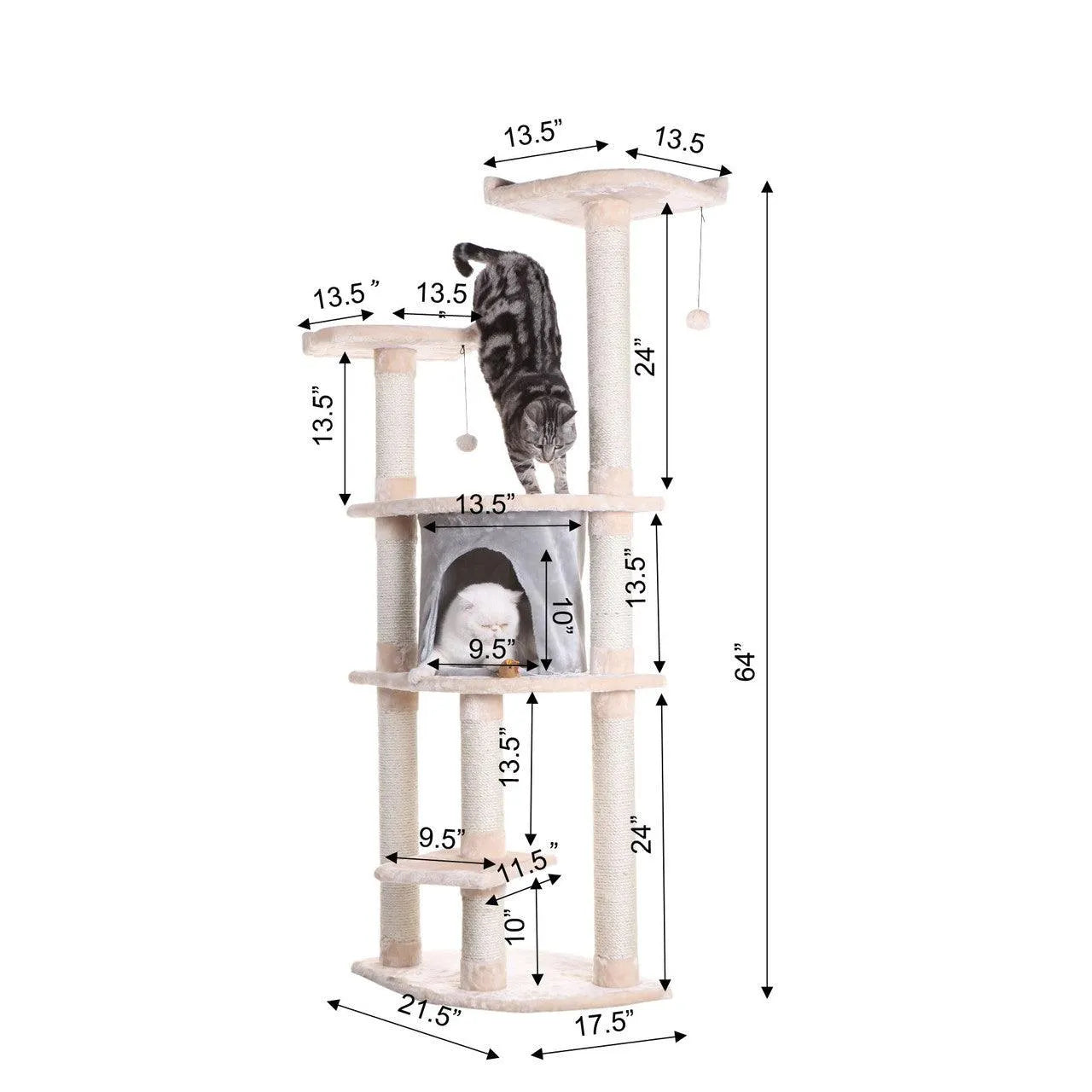 Armarkat Classic Cat Tree A6401 - Default Title | OmniaPaws