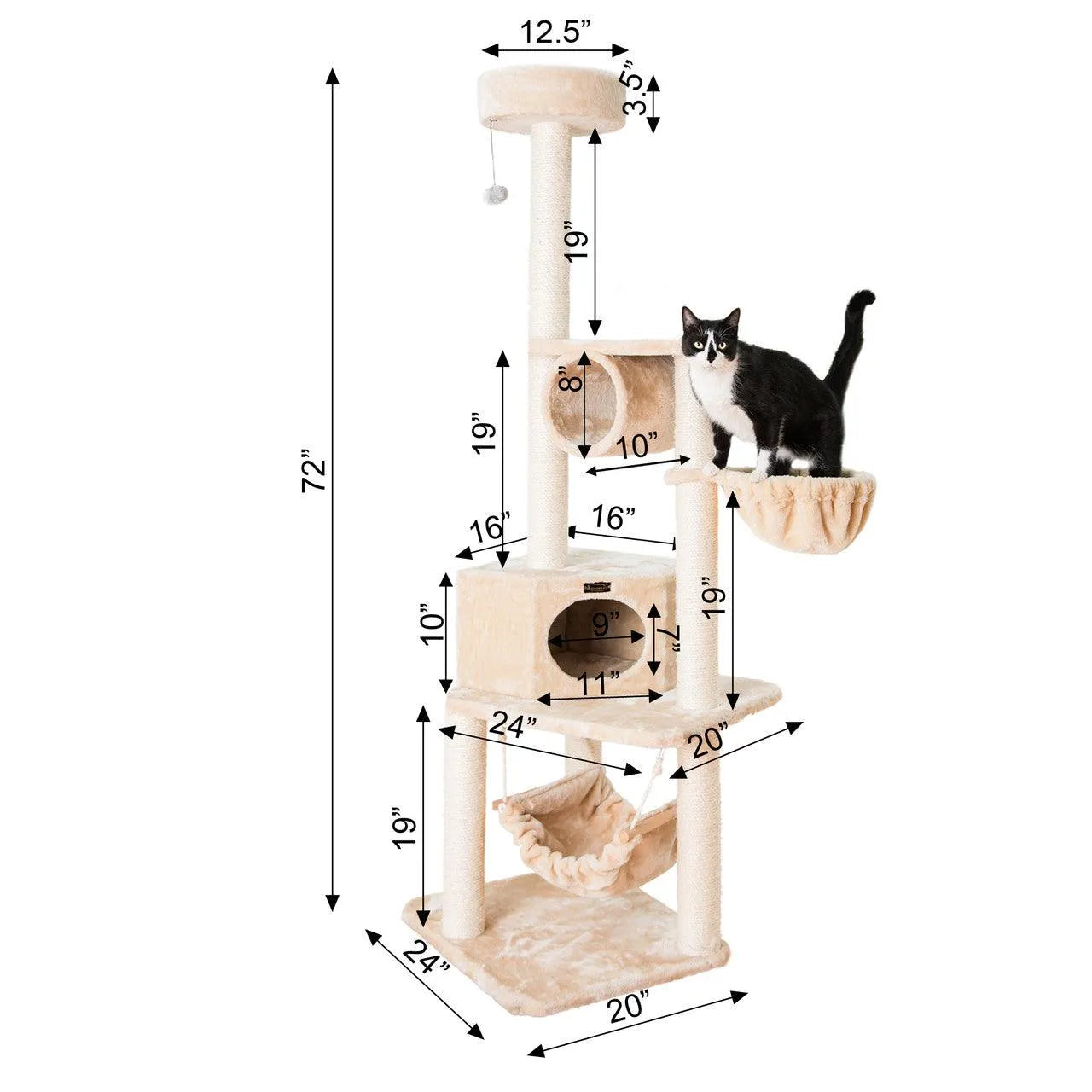 Armarkat Classic Cat Tree A7204 - Default Title | OmniaPaws