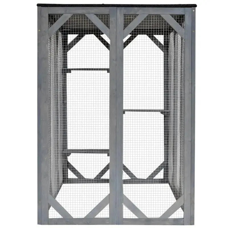 PawHut Catio Outdoor Enclosure - 70.75" x 31.5" x 44" - Orange | OmniaPaws