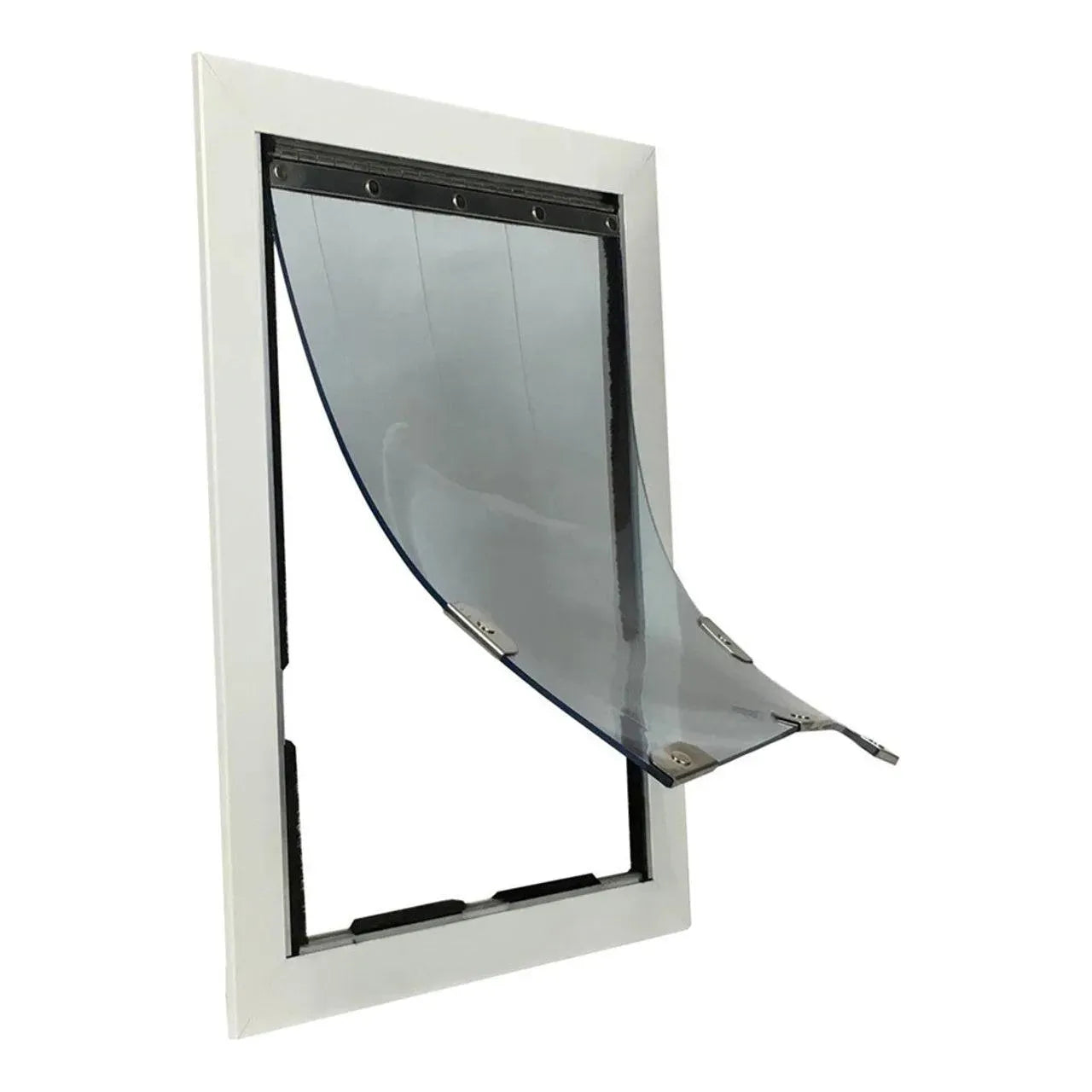 4-Sided Exterior Kennel Door - 0 - 215 / White | OmniaPaws