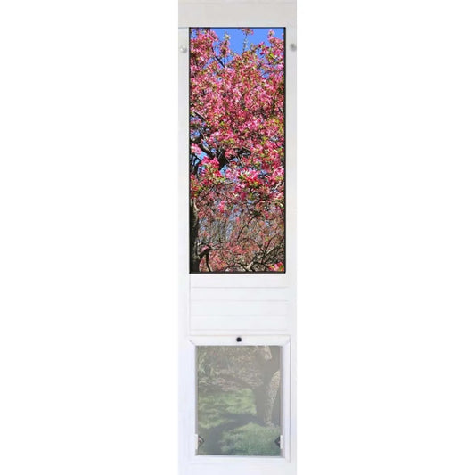 SB Standard Lockable Patio Pet Door Insert - Small (7" x 11") / Single Flap / Range 1 (70" - 77.25") | OmniaPaws