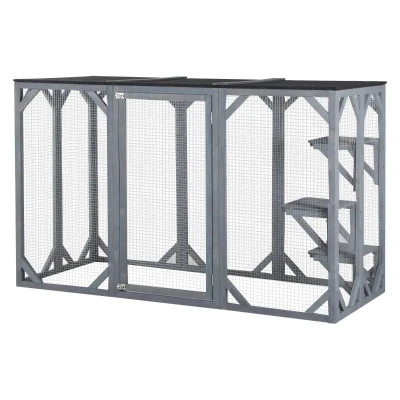 PawHut Catio Outdoor Enclosure - 70.75" x 31.5" x 44" - Orange | OmniaPaws