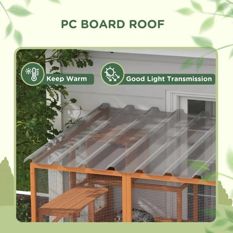 PawHut Catio Window Box Outdoor Enclosure - 118" x 55" x 75.5" - Default Title | OmniaPaws
