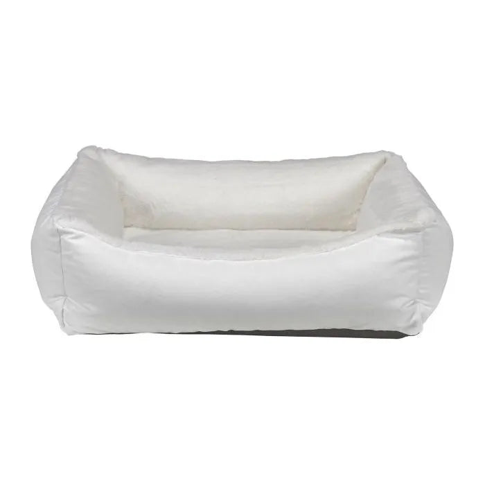 Bowsers Oslo Ortho Dog Bed - Winter White / Faux Fur / Small | OmniaPaws