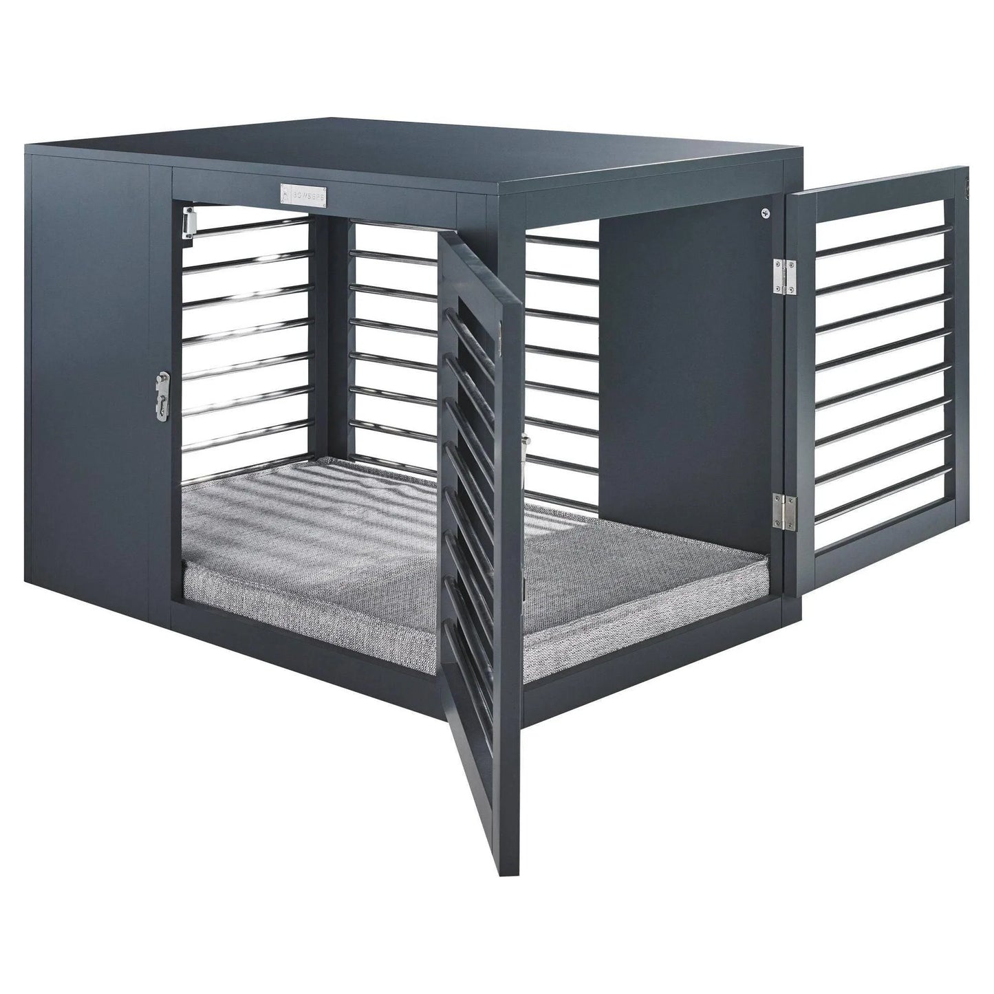 Bowsers Moderno Dog Crate - Grey / Medium | OmniaPaws