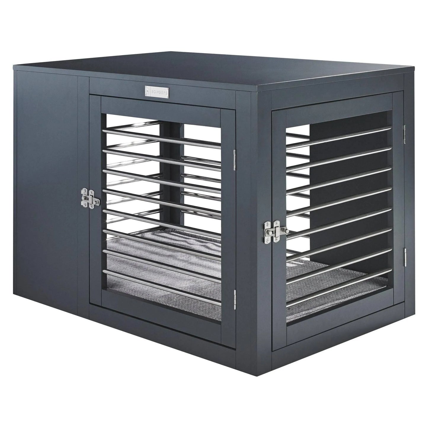 Bowsers Moderno Dog Crate - Grey / Medium | OmniaPaws