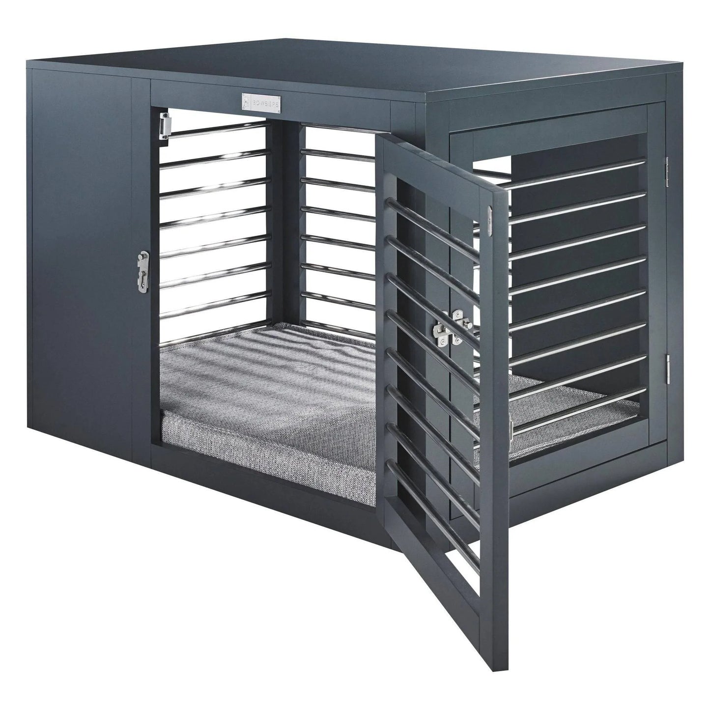 Bowsers Moderno Dog Crate - Grey / Medium | OmniaPaws