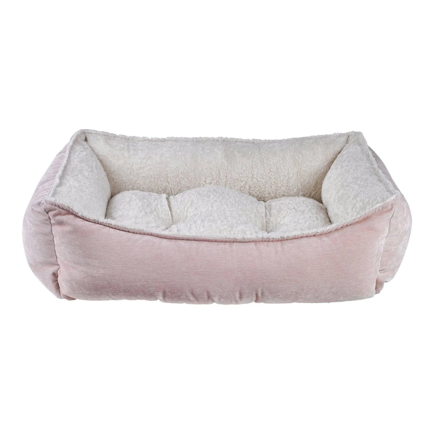 Bowsers Scoop Dog Bed - Blush / Washed Microvelvet / Small | OmniaPaws