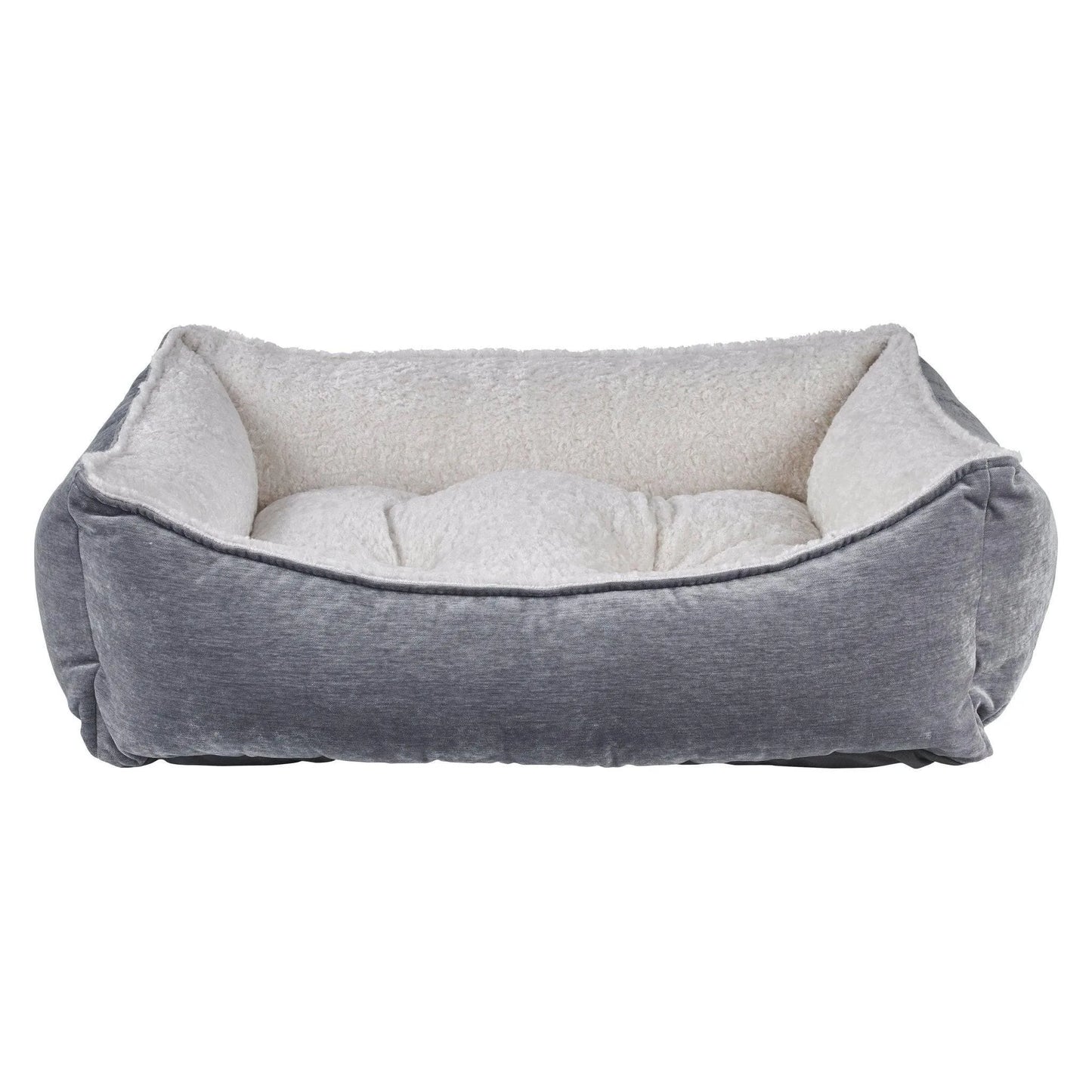 Bowsers Scoop Dog Bed - Pumice / Washed Microvelvet / Small | OmniaPaws