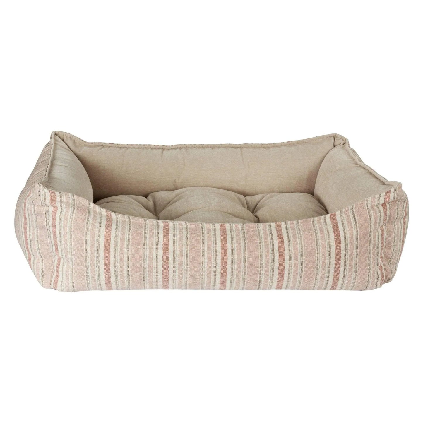 Bowsers Scoop Dog Bed - Sanibel Stripe / Performance Linen / Small | OmniaPaws