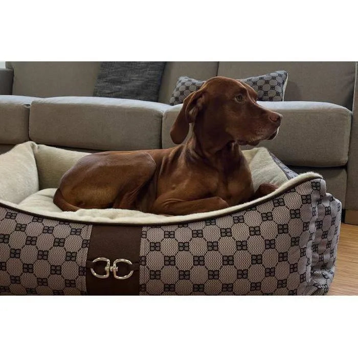 Bowsers Signature Scoop Dog Bed - Signature Coco / Microvelvet / Small | OmniaPaws