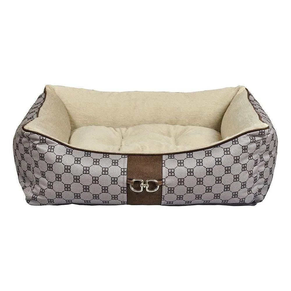 Bowsers Signature Scoop Dog Bed - Signature Coco / Microvelvet / Small | OmniaPaws