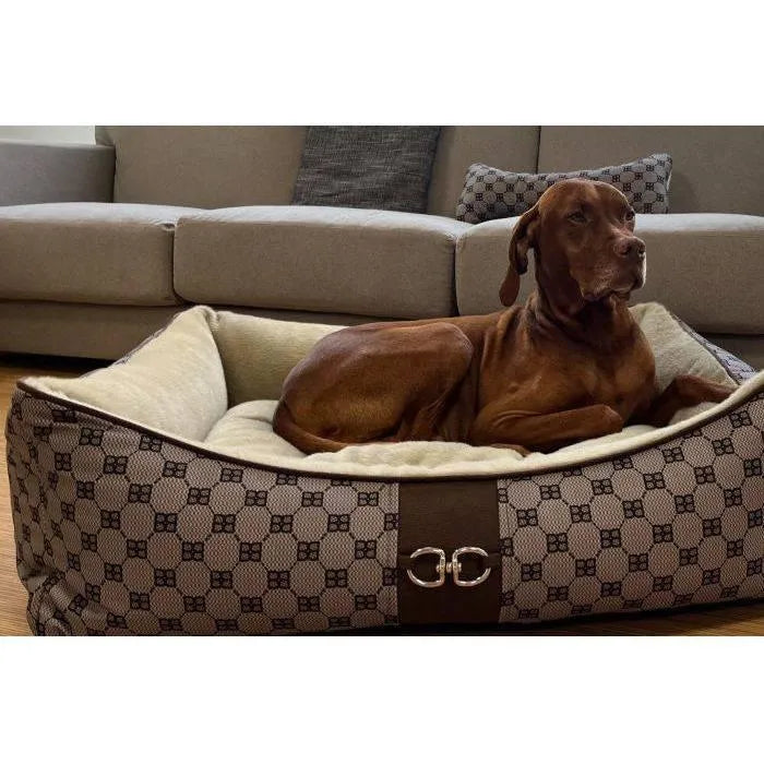 Bowsers Signature Scoop Dog Bed - Signature Coco / Microvelvet / Small | OmniaPaws