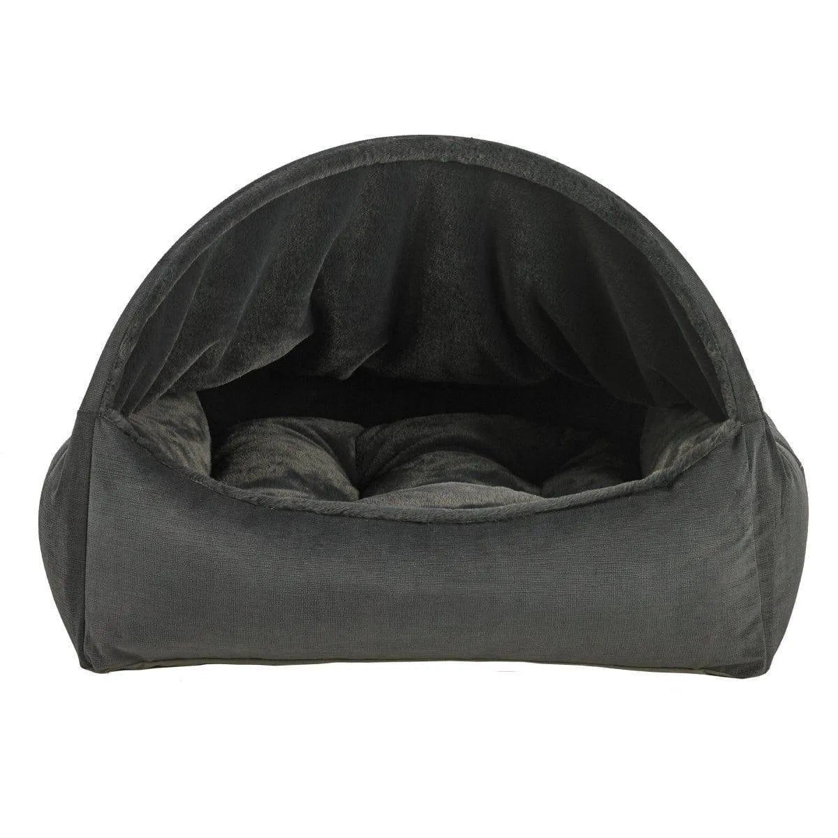 Bowsers Canopy Dog Bed - Cloud / Faux Fur / Small | OmniaPaws