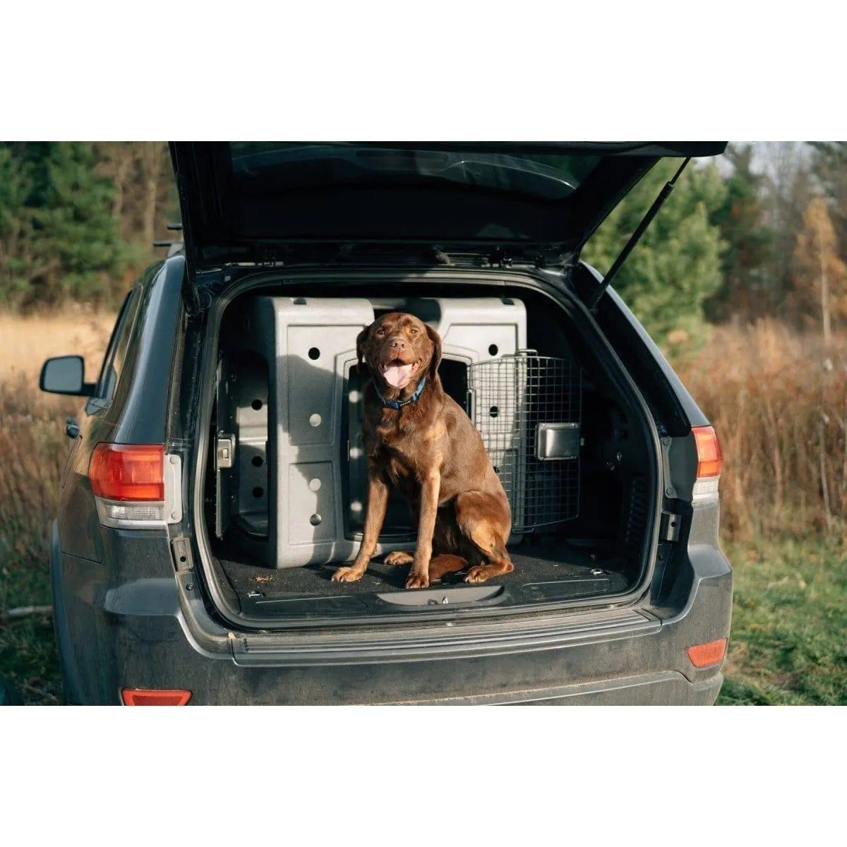 Dakota 283 2D Side Entry Kennel - Dark Granite / No Antimicrobial Protection | OmniaPaws