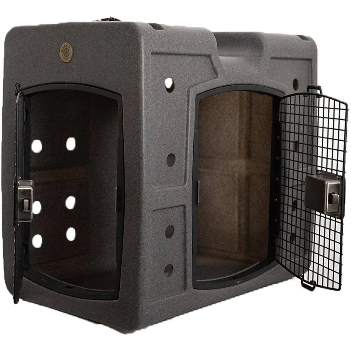 Dakota 283 2D Side Entry Kennel - Dark Granite / No Antimicrobial Protection | OmniaPaws