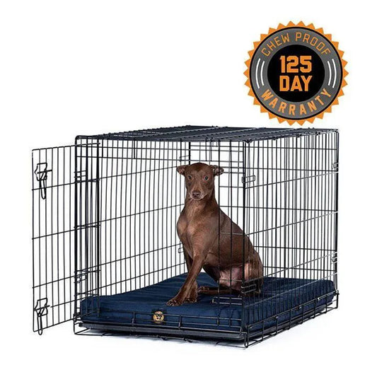 Solid Color Gorilla Ballistic Tough Orthopedic Dog Crate Pad™ - X-Small / Red | OmniaPaws
