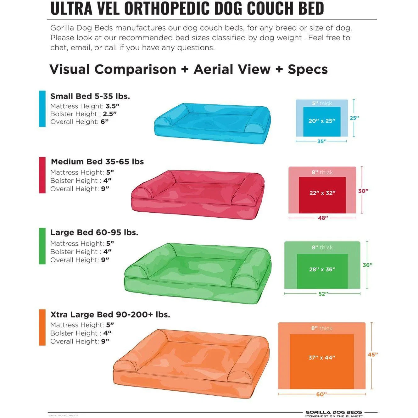 Ultra Vel Orthopedic Dog Couch - Small / Coyote | OmniaPaws