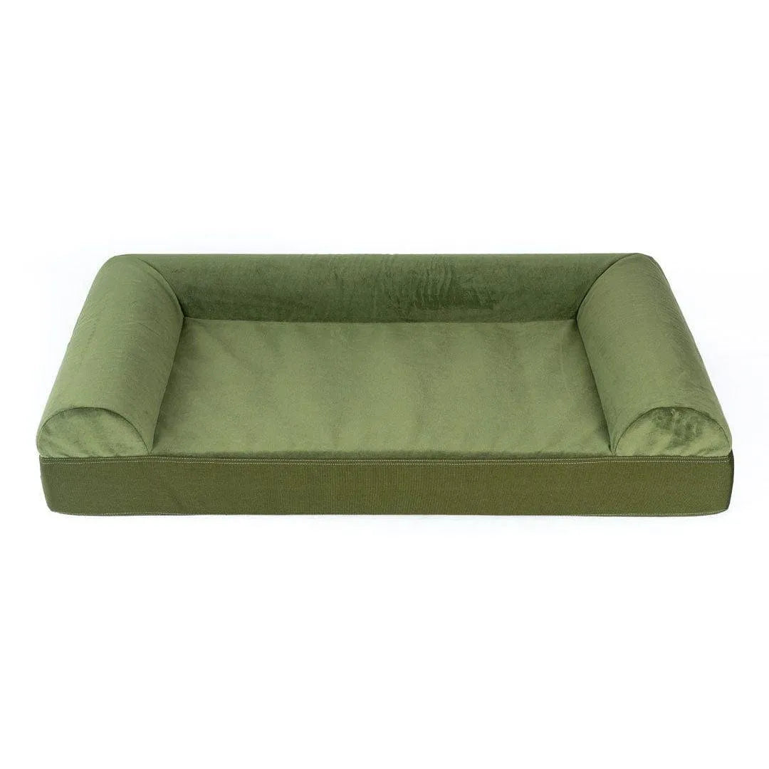 Ultra Vel Orthopedic Dog Couch - Small / Olive | OmniaPaws
