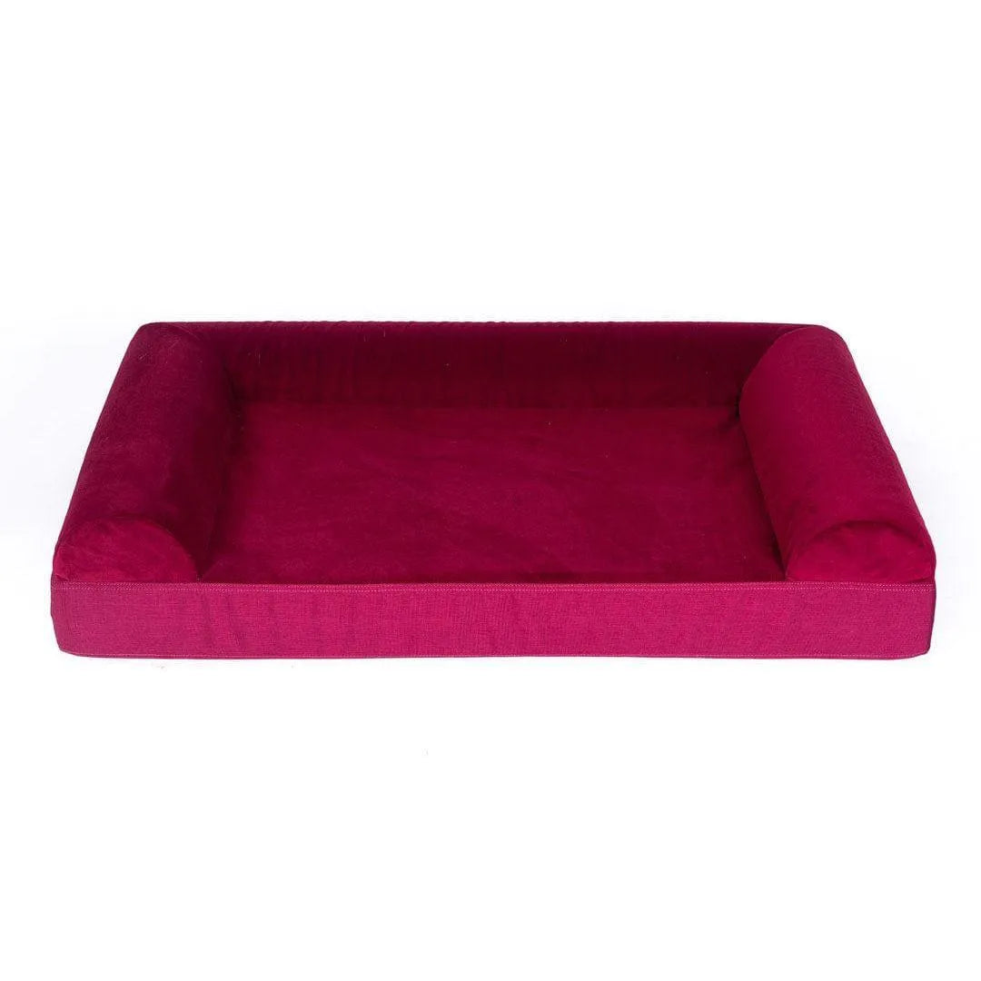 Ultra Vel Orthopedic Dog Couch - Small / Wine | OmniaPaws