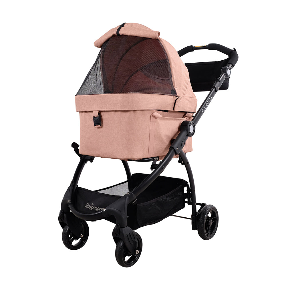 Ibiyaya New CLEO Travel System Pet Stroller - Coral Pink | OmniaPaws