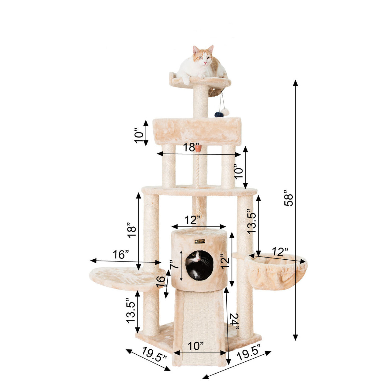 Armarkat Classic Cat Tree A5806 - Default Title | OmniaPaws