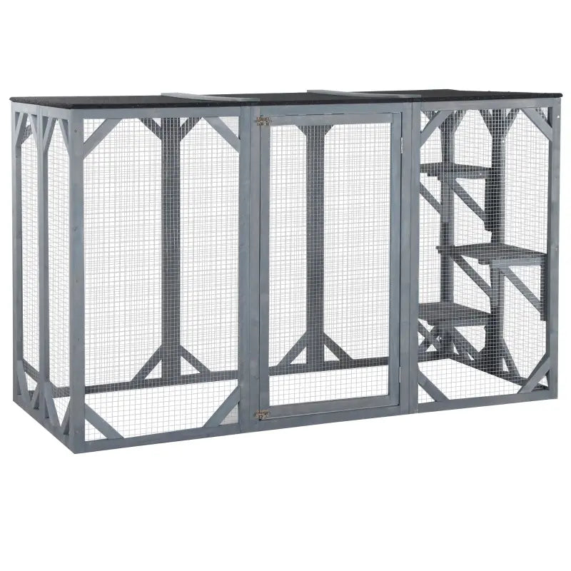 PawHut Catio Outdoor Enclosure - 70.75" x 31.5" x 44" - OmniaPaws