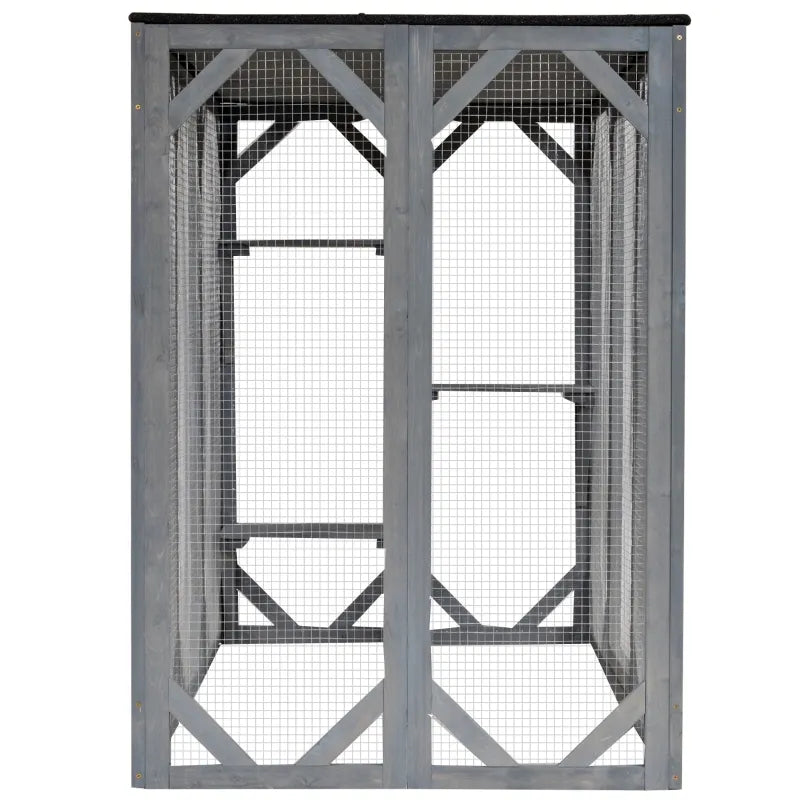 PawHut Catio Outdoor Enclosure - 70.75" x 31.5" x 44" - OmniaPaws