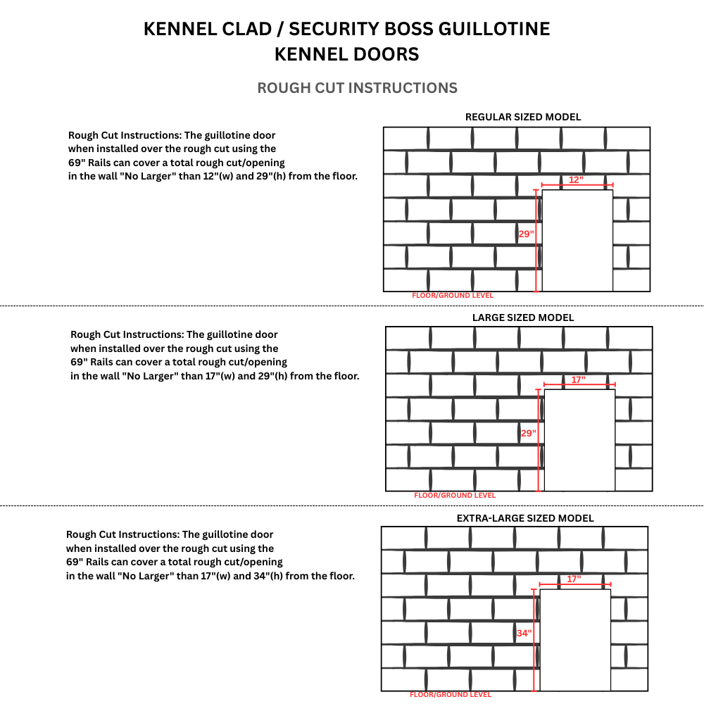 Kennel Clad Premium Insulated Guillotine Kennel Door