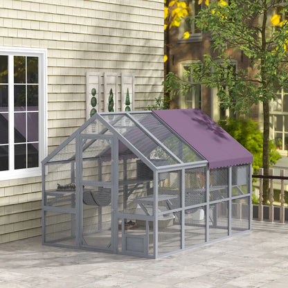 PawHut Catio Outdoor Enclosure - 110.2" x 73" x 74" - OmniaPaws