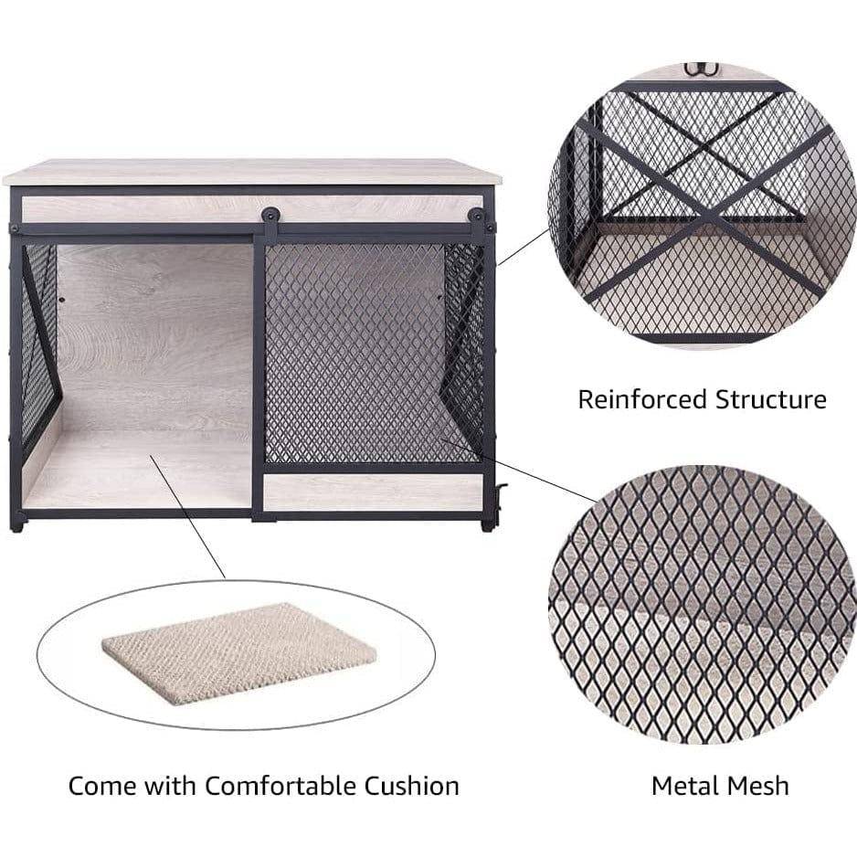 Unipaws Furniture Style Sliding Door Dog Crate - OmniaPaws