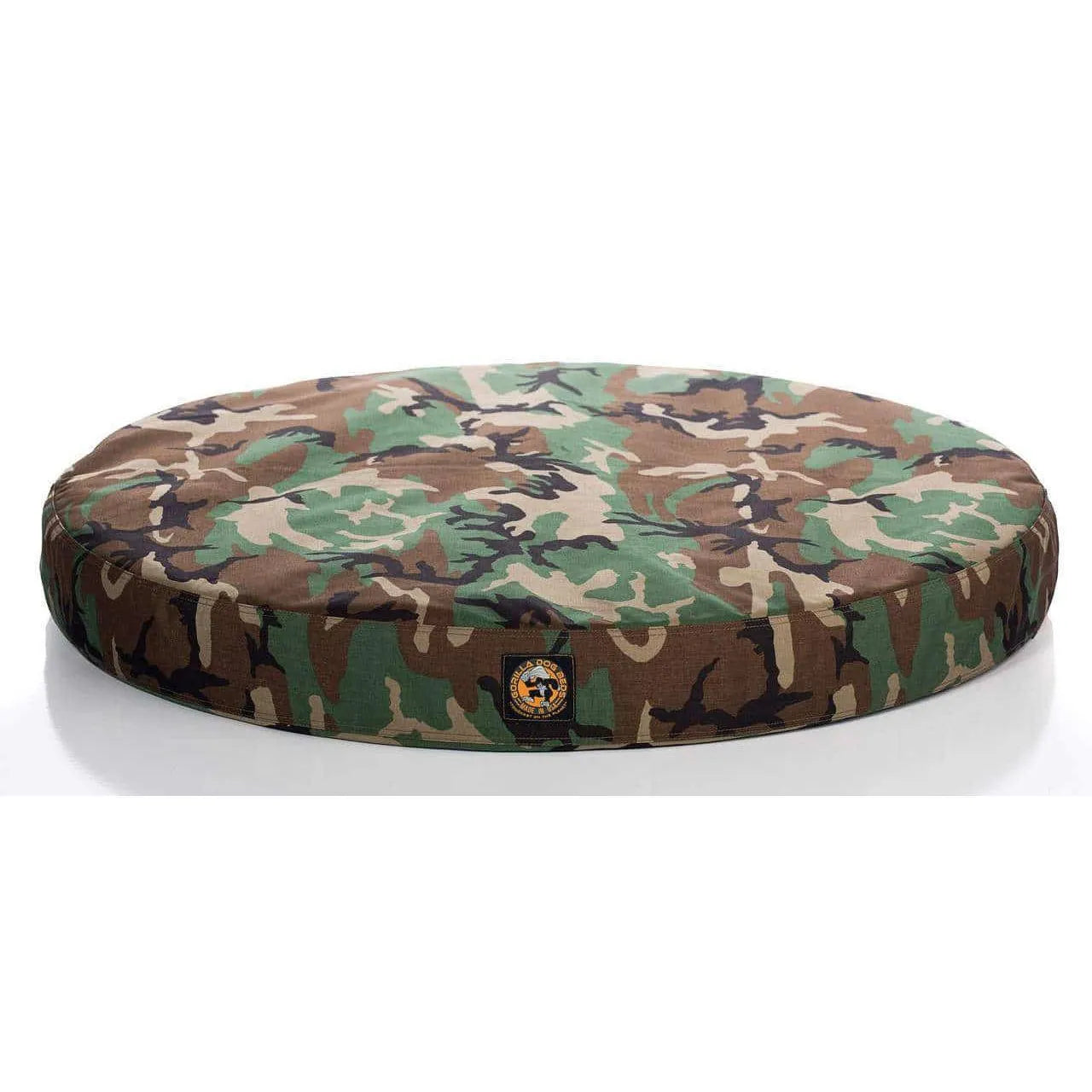 Gorilla Tough Round Camo Orthopedic Dog Bed™ - Small / Orthopedic / Woodlands Brown | OmniaPaws