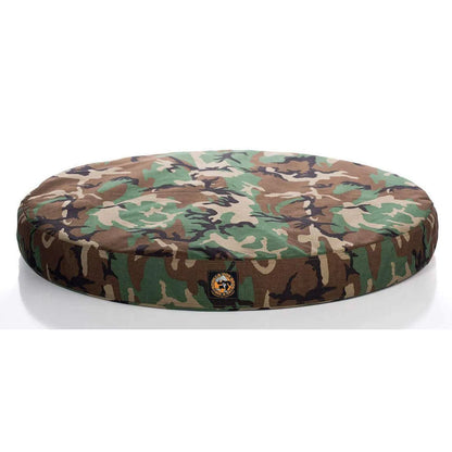 Gorilla Tough Round Camo Orthopedic Dog Bed™ - Small / Orthopedic / Woodlands Brown | OmniaPaws