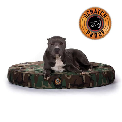 Gorilla Tough Round Camo Orthopedic Dog Bed™ - Small / Orthopedic / Desert Camo | OmniaPaws
