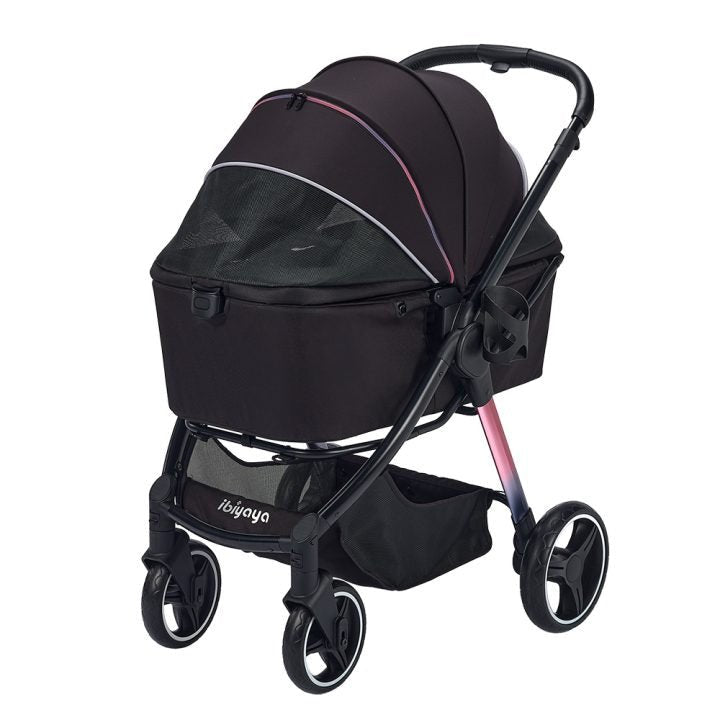 Ibiyaya Retro Luxe Pet Stroller - Prism Black | OmniaPaws