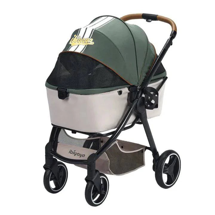 Ibiyaya Retro Luxe Pet Stroller - Soft Sage | OmniaPaws