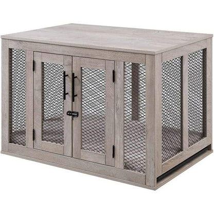 Unipaws Furniture Dog Crate with Cushion and Tray - OmniaPaws