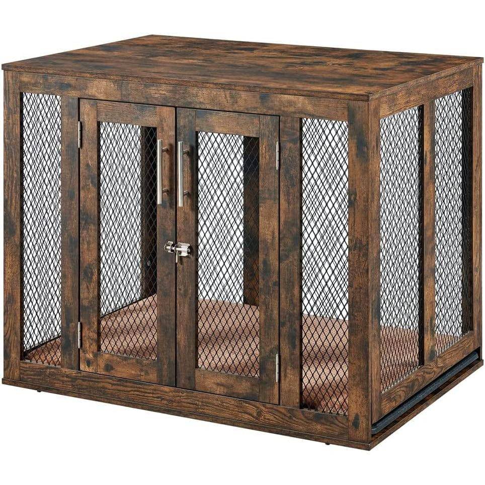 Unipaws Furniture Dog Crate with Cushion and Tray - OmniaPaws