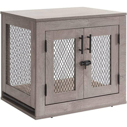 Unipaws Furniture Dog Crate with Cushion and Tray - OmniaPaws